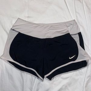 Black and white Nike shorts